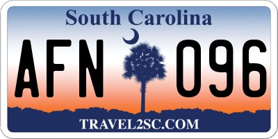 SC license plate AFN096