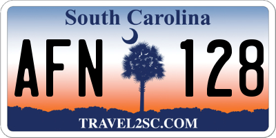 SC license plate AFN128