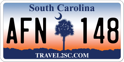 SC license plate AFN148