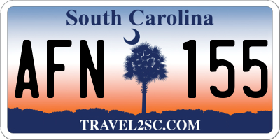 SC license plate AFN155