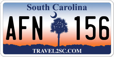 SC license plate AFN156