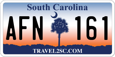 SC license plate AFN161