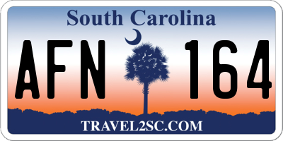 SC license plate AFN164