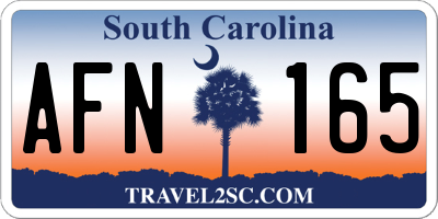SC license plate AFN165