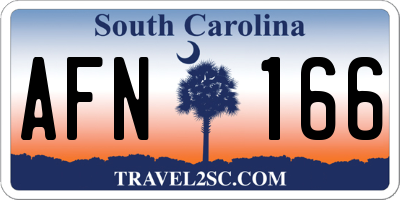 SC license plate AFN166