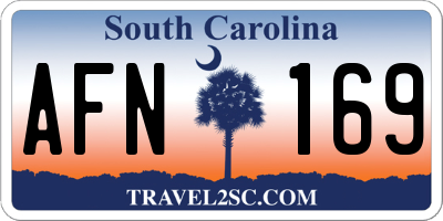 SC license plate AFN169