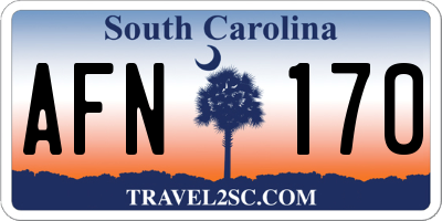 SC license plate AFN170