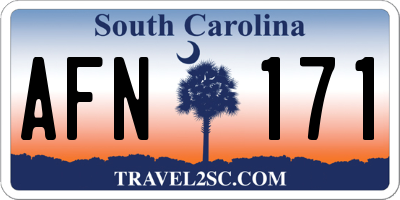 SC license plate AFN171