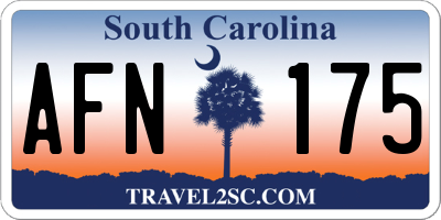 SC license plate AFN175