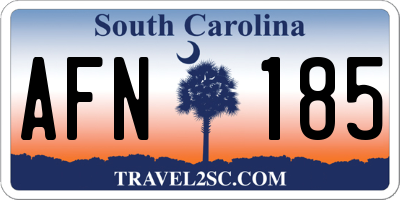 SC license plate AFN185