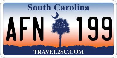 SC license plate AFN199