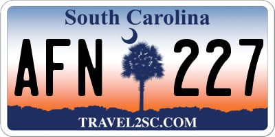 SC license plate AFN227