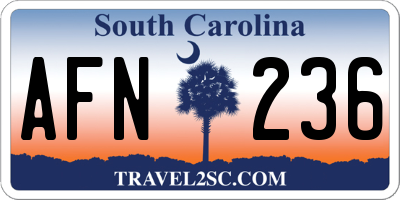 SC license plate AFN236