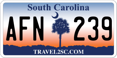 SC license plate AFN239