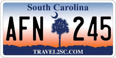 SC license plate AFN245