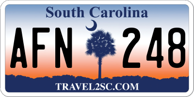 SC license plate AFN248
