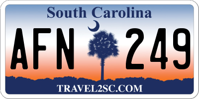 SC license plate AFN249