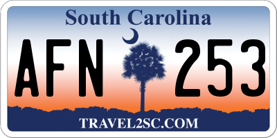 SC license plate AFN253