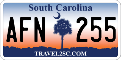 SC license plate AFN255