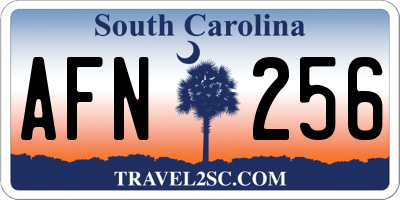 SC license plate AFN256