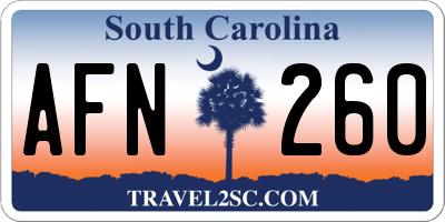 SC license plate AFN260