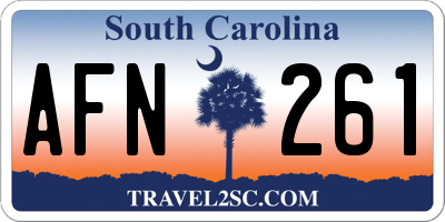 SC license plate AFN261