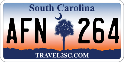 SC license plate AFN264