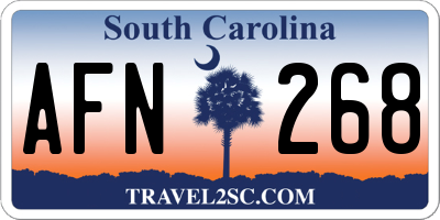 SC license plate AFN268