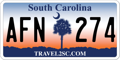 SC license plate AFN274