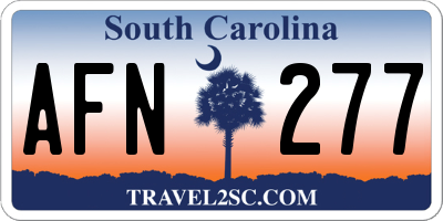 SC license plate AFN277
