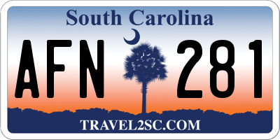SC license plate AFN281