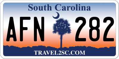 SC license plate AFN282