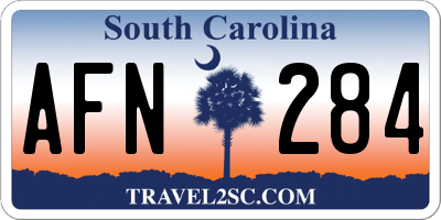 SC license plate AFN284