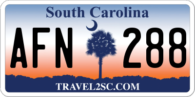 SC license plate AFN288