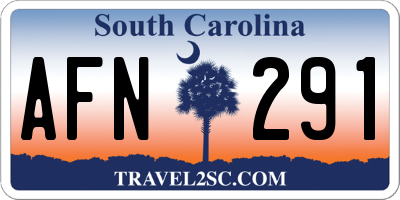 SC license plate AFN291