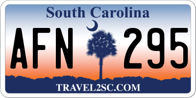 SC license plate AFN295