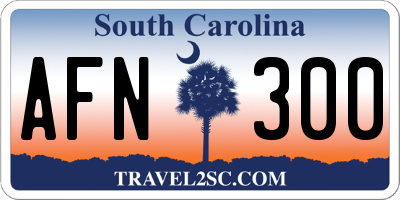 SC license plate AFN300