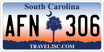 SC license plate AFN306