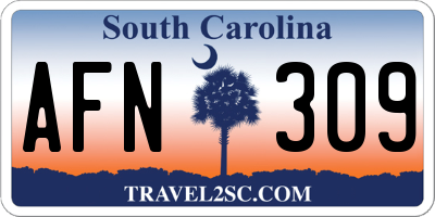 SC license plate AFN309