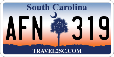 SC license plate AFN319