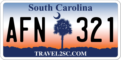 SC license plate AFN321