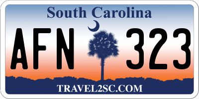 SC license plate AFN323