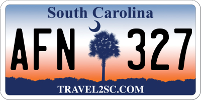 SC license plate AFN327