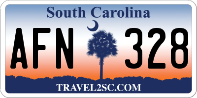 SC license plate AFN328