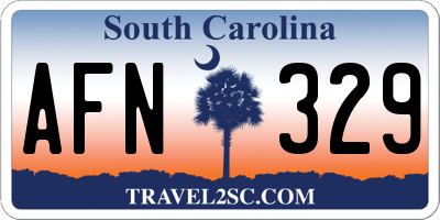 SC license plate AFN329