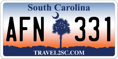SC license plate AFN331