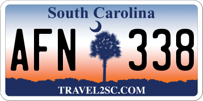 SC license plate AFN338