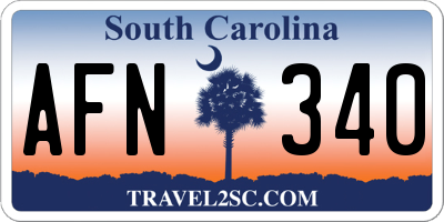 SC license plate AFN340