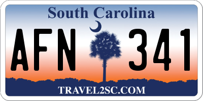 SC license plate AFN341