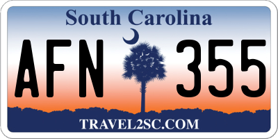SC license plate AFN355
